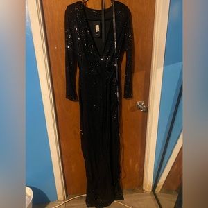 Black sequins dress